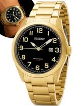Relógio Orient Masculino Analógico Quartz Esportivo Casual De Pulso Dourado Em Aço Inoxidável A Prova Dágua Em 100 Metros Original
