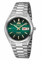 Relógio Orient Masculino Automático 3 Estrelas Prata Fundo Verde 469WA3NHE1SX Original Relógio Orient Masculino Automático 3 Estrelas Prata Fundo Verde 469WA3NHE1SX Original
