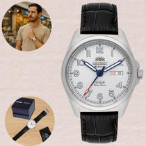 Relógio Orient Masculino Automático 3 Estrelas Prova Dágua 100 Metros 10ATM Casual Vidro Safira Pulseira Couro Aço Inóx Casual YN6SC006 S2 Relógio Orient Masculino Automático 3 Estrelas Prova Dágua 100 Metros 10ATM Casual Vidro Safira Pulseira Couro Aço Inóx Casual YN6SC006 S2