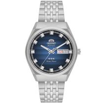 Relógio Orient Masculino Automático Aço Inox Prateado Azul YN6SS014 D1SX
