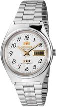 Relógio Orient Masculino Automático Aço Prata Mostrador Branco Números Arábicos 469WB1NH B2SX Relógio Orient Masculino Automático Aço Prata Mostrador Branco Números Arábicos 469WB1NH B2SX