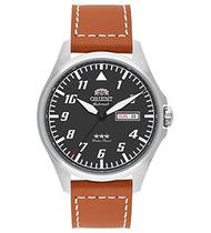 Relógio Orient Masculino Automático Aviador Sport Air Pilot YN6SC010 P2MX Pulseira de Couro Marron