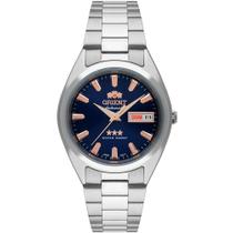 Relógio ORIENT masculino automático azul rosê 469SS084F D1SX