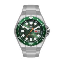 Relógio Orient Masculino Automático Diver F49ss036 E1sx Prateado Verde