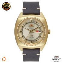 Relógio Orient Masculino Automático F49GC011 Dourado Couro