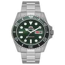 Relógio Orient Masculino Automático F49SS027NH E1SX Submariner Verde 42mm Aço Inox 10 ATM
