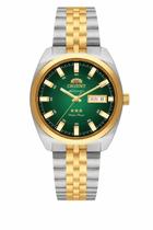 Relógio Orient Masculino Automático Heritage Bicolor Safira Verde YN6TT005 E1SK Original