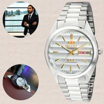 Relógio Orient Masculino Automático Prata 469WA3NH B1SX Relógio Orient Masculino Automático Prata 469WA3NH B1SX