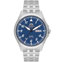 Relógio ORIENT masculino automático prata azul YN6SS010 D2SX