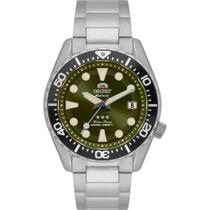 Relógio Orient Masculino Automático Sport Sea Aço Fundo Verde YN6SS011 E1SX Safira