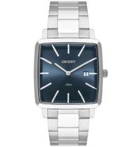 Relógio ORIENT masculino azul prata quadrado GBSS1056 D1SX