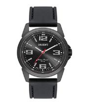 Relogio Orient Masculino caixa preta pulseira de borracha a prova dagua moderno MPSP0001 P2PX