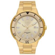 Relógio Orient Masculino Casual Dourado Grande Prova dAgua MGSS1266 C1KX Relógio Orient Masculino Casual Dourado Grande Prova dAgua MGSS1266 C1KX
