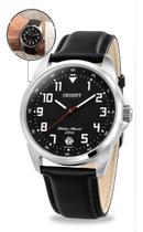 Relógio Orient Masculino Couro Preto - Mbsc1031 P2px Cor do bisel Prateado