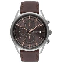 Relógio orient masculino cronógrafo marrom mbscc053 n1nx