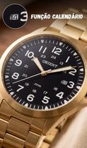 Relogio Orient Masculino De Pulso Analógico Quartz Esportivo Casual Dourado Em Aço Inoxidável A Prova Dágua Em 50 Metros Original Relogio Orient Masculino De Pulso Analógico Quartz Esportivo Casual Dourado Em Aço Inoxidável A Prova Dágua Em 50 Metros Original