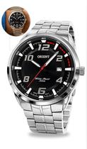 Relógio Orient Masculino De Pulso Analógico Quartz Prateado Em Aço Inoxidável Fundo Preto Brilha No Escuro Prova Dágua Em 50 Metros Original Relógio Orient Masculino De Pulso Analógico Quartz Prateado Em Aço Inoxidável Fundo Preto Brilha No Escuro Prova Dágua Em 50 Metros Original