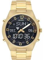 Relógio orient masculino dourado anadigi mgssa004 pxkx