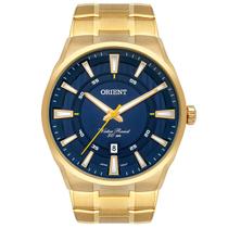 Relógio ORIENT masculino dourado azul MGSS1191 D1KX