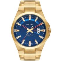 Relógio ORIENT masculino dourado azul MGSS1212 D1KX