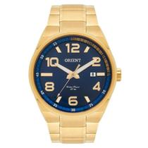 Relógio Orient Masculino - Dourado com Mostrador Azul e Calendário