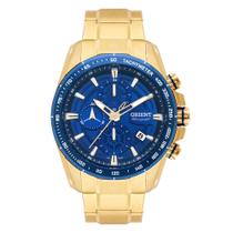 Relógio orient masculino dourado fundo azul mgssc024 d1kx