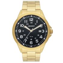 Relógio ORIENT masculino dourado preto MGSS1199 P2KX
