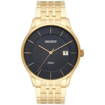 Relogio Orient Masculino dourado slim fino social minimalista inox MGSS1127 G1KX