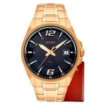 Relógio Orient Masculino Dourado Todo em Aço MGSS1168 + Kit
