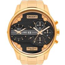 Relógio Orient Masculino Dourado XL MGSST001P1KX Analógico 5 Atm Cristal Mineral Tamanho Grande