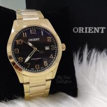 Relógio Orient Masculino em Aço Dourado à Prova Dágua MGSS1180