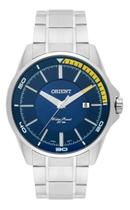 Relógio Orient Masculino Homem Executivo Prateado Tela Azul Prova de Água Clássico Leve MBSS1296