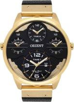 Relogio Orient Masculino Mgsct001 P2px Dourado Couro Elit