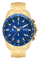 Relógio Orient Masculino Mgssc024 D1kx Azul Dourado Crono