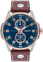 Relógio Orient Masculino Mtscm004 D1mb Marrom Azul Aço