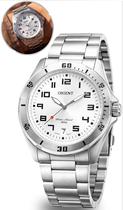 Relógio Orient Masculino Original Prata Analógico Aço Inoxidável À Prova DÁgua 50m Brilha no Escuro Relógio Orient Masculino Original Prata Analógico Aço Inoxidável À Prova DÁgua 50m Brilha no Escuro