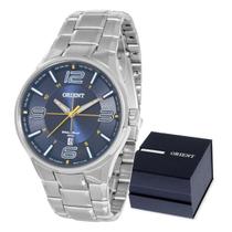 Relogio Orient Masculino Prata Analogico Grande Numeros