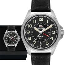 Relógio Orient Masculino Prata Automático Sport Land Couro NH3SC017 P2PX