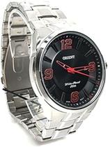 Relógio Orient Masculino Prata MBSS1385 P2SX Mostrador Preto Numero Vermelho