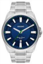 Relógio Orient Masculino Prata Visor Azul Analógico MBSS1354 D1SX