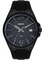 Relogio Orient Masculino preto pulseira de borracha calendario MPSP1012 G2PX