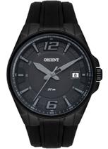 Relogio Orient Masculino preto pulseira de borracha silicone com calendario MPSP1012 G2PX