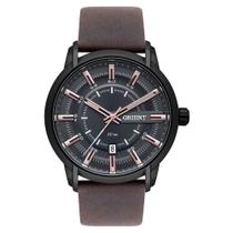 Relógio ORIENT masculino preto rose couro MPSC1006 G1NX