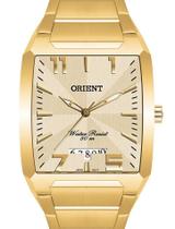 Relógio orient masculino quadrado dourado ggss1007 c2kx