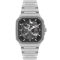 Relógio Orient Masculino Ref: Nh7ss008 G1sx Automático Esqueleto Retangular Prateado