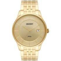 Relógio orient masculino slim dourado mgss1127 c1kx