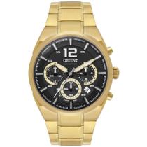 Relógio Orient Masculino Solar Cronógrafo Dourado 4,4cm