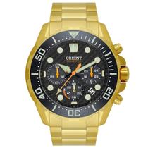 Relógio ORIENT masculino solar dourado MGSSC057 P1KX