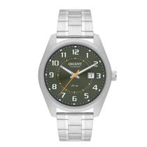 Relogio Orient Masculino Solar prata prateado com numeros Solartech mostrador verde a prova de agua MBSS1496 E2SX Relogio Orient Masculino Solar prata prateado com numeros Solartech mostrador verde a prova de agua MBSS1496 E2SX