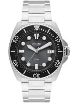 Relogio Orient Masculino SOLAR Solartech prata prateado aço inox calendario modernoa prova dagua MBSS1471 G1SX